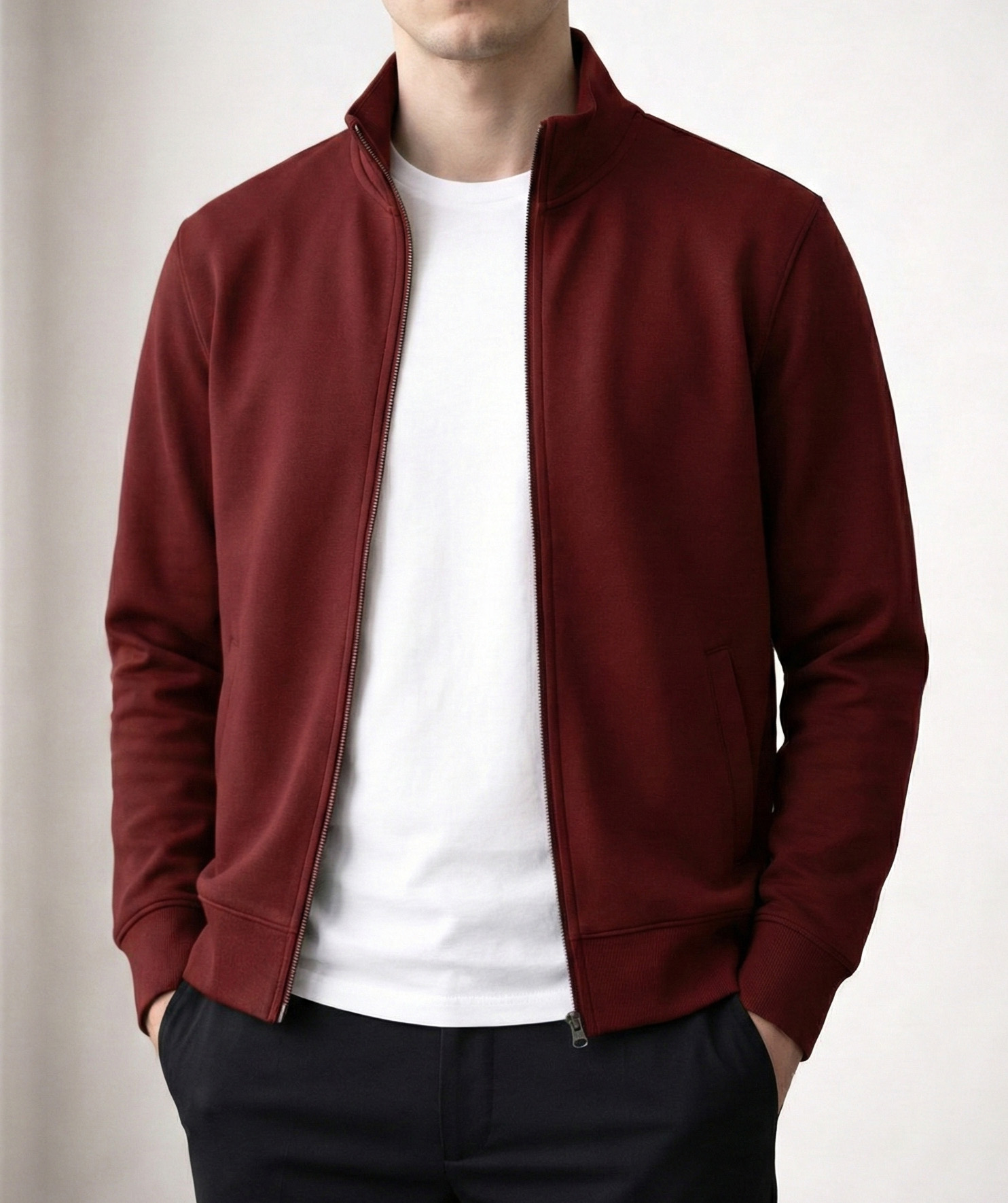 3 İplik Dik Yaka Mont - Görsel 1